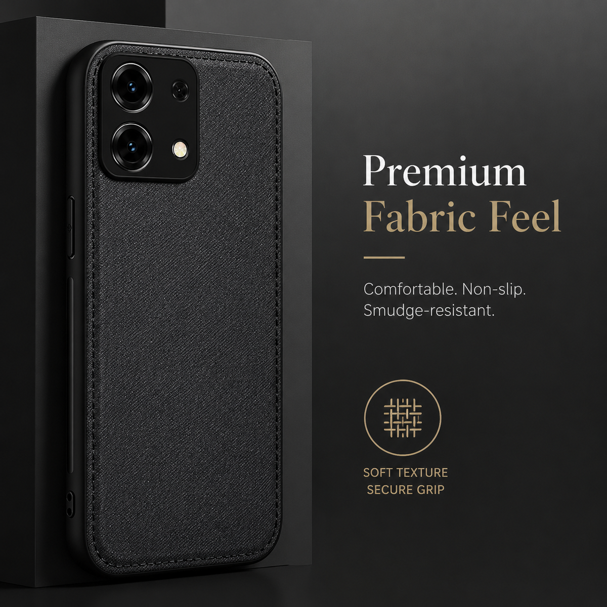 Premium iPhone Case MagSafe Compatible Canvas Texture Deer Design Shockproof Protective Cover Bumper Frame Camera Lens Protection Slim Design
