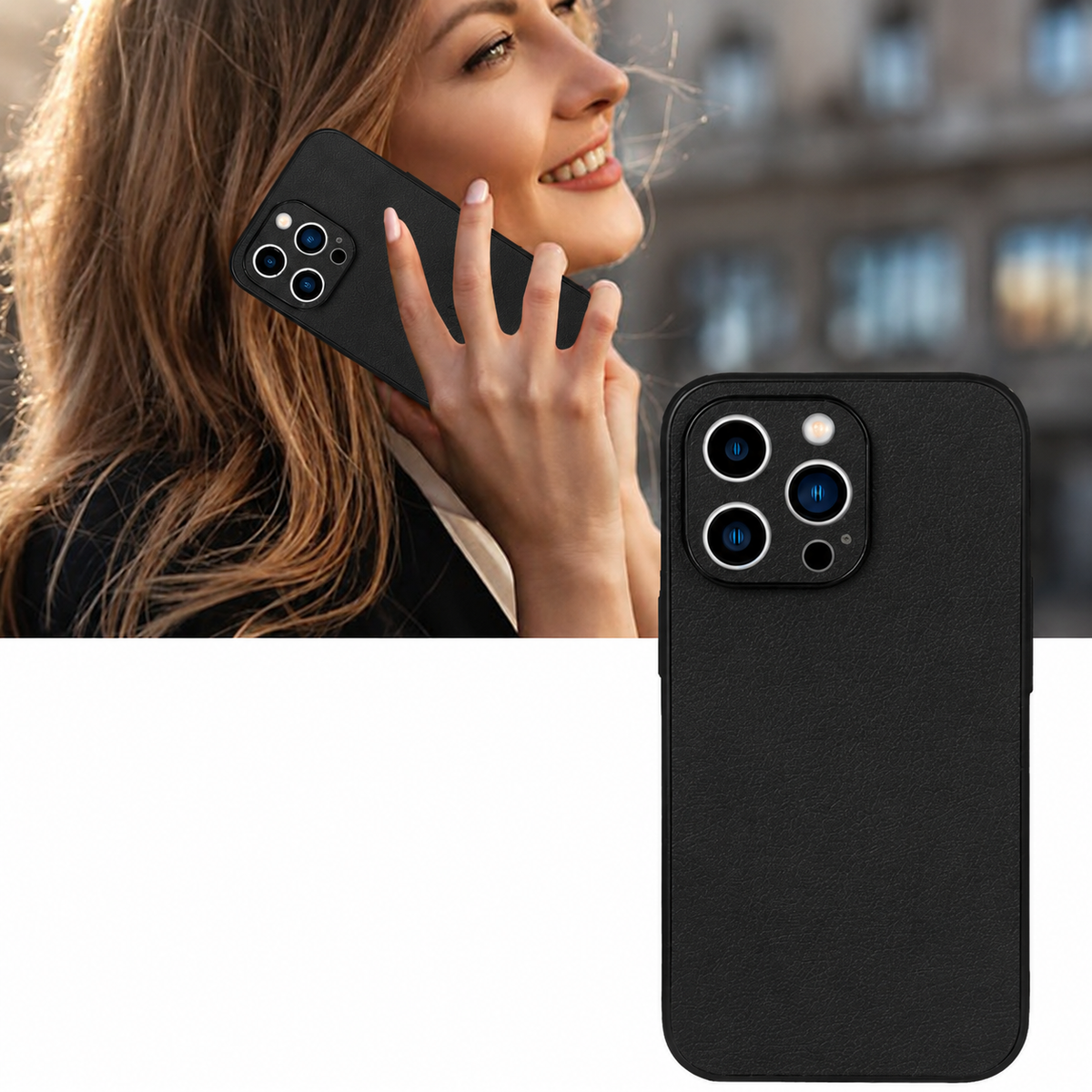 Premium iPhone Case MagSafe Compatible Canvas Texture Deer Design Shockproof Protective Cover Bumper Frame Camera Lens Protection Slim Design