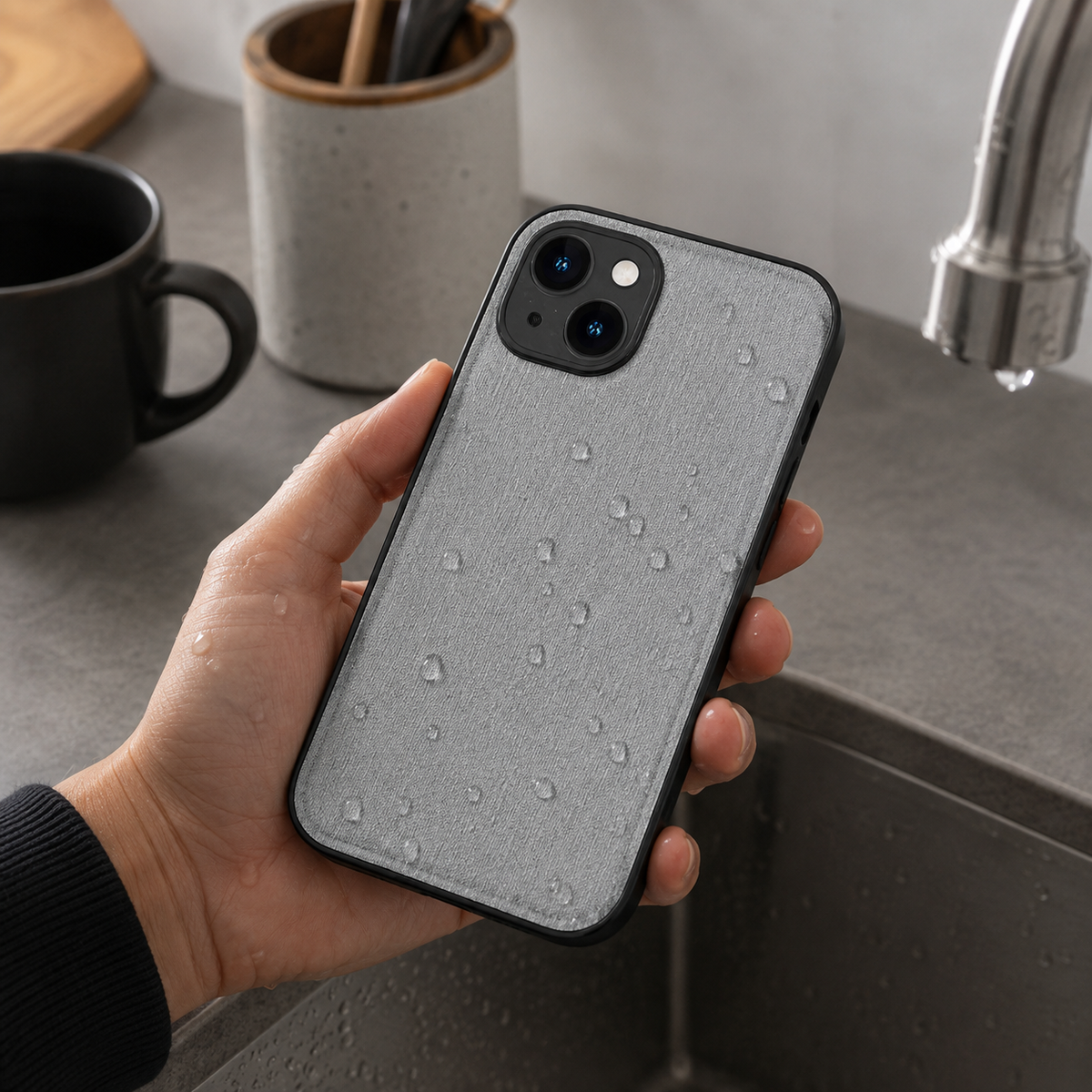 Premium iPhone Case MagSafe Compatible Canvas Texture Deer Design Shockproof Protective Cover Bumper Frame Camera Lens Protection Slim Design
