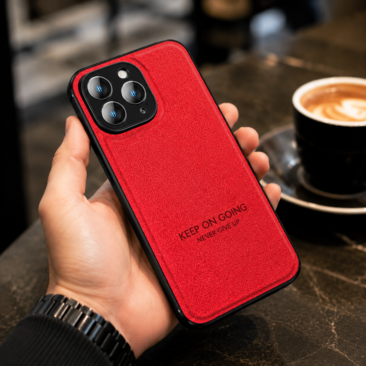 Premium iPhone Case MagSafe Compatible Canvas Texture Deer Design Shockproof Protective Cover Bumper Frame Camera Lens Protection Slim Design