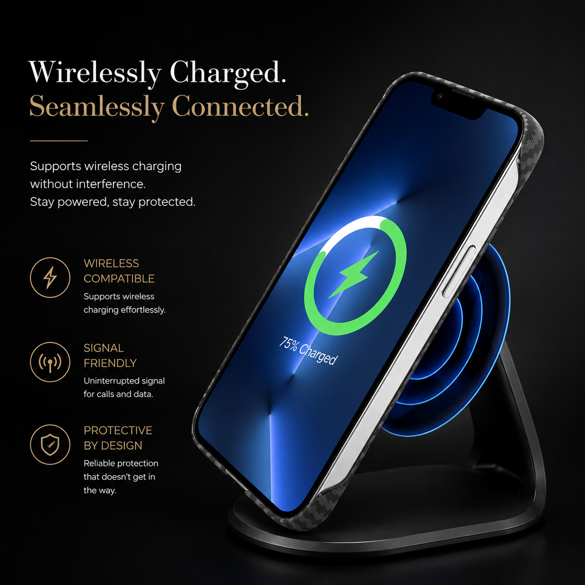 Premium iPhone Case MagSafe Compatible Carbon Fiber Magnetic Shockproof Protective Cover Camera Lens Protection Slim Lightweight Anti Scratch Design