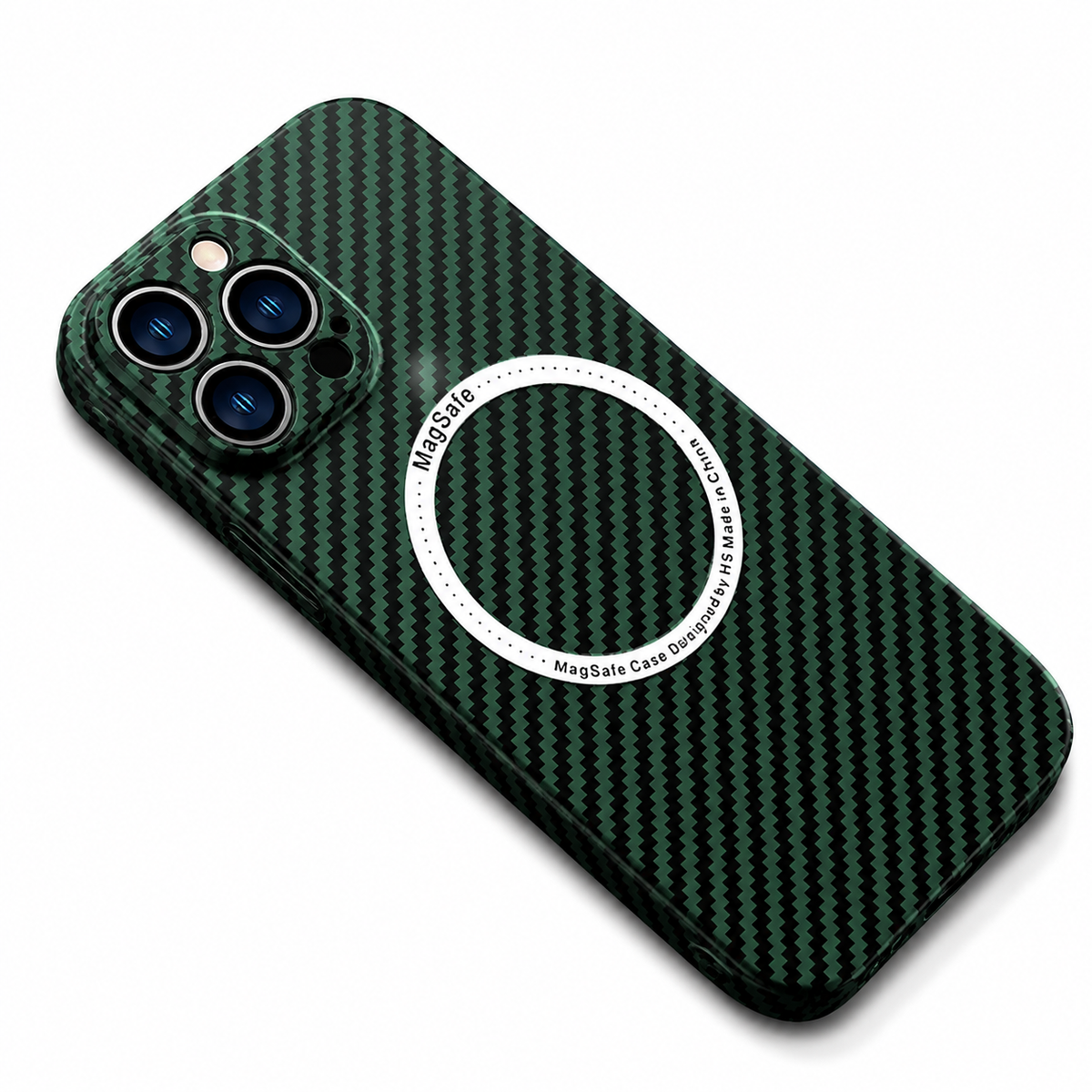 Premium iPhone Case MagSafe Compatible Carbon Fiber Magnetic Shockproof Protective Cover Camera Lens Protection Slim Lightweight Anti Scratch Design