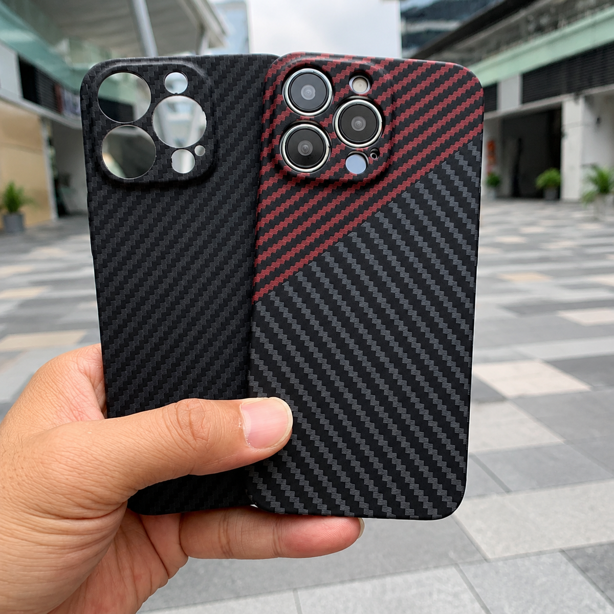Premium iPhone Case MagSafe Compatible Carbon Fiber Texture Matte Shockproof Protective Cover Hard PC Camera Lens Protection Slim Magnetic Design