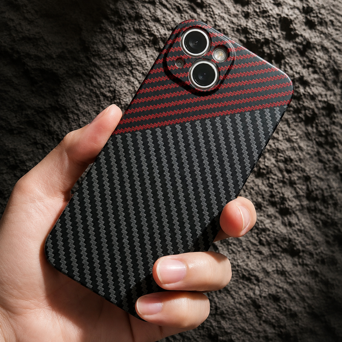 Premium iPhone Case MagSafe Compatible Carbon Fiber Texture Matte Shockproof Protective Cover Hard PC Camera Lens Protection Slim Magnetic Design