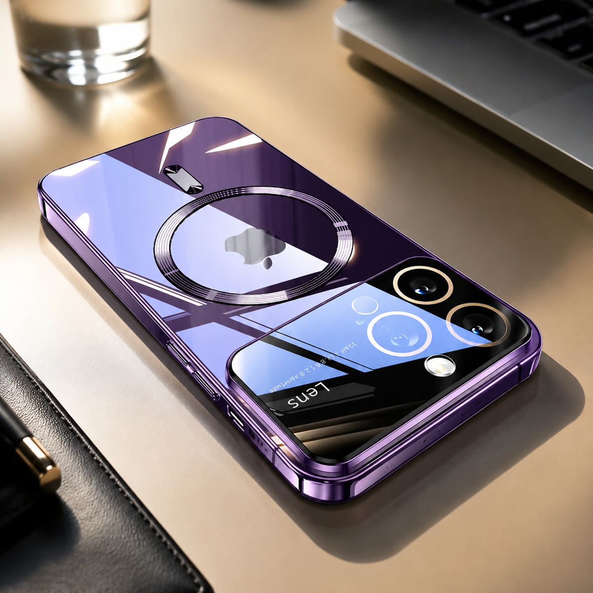 Premium iPhone Case MagSafe Compatible Clear Back Protective Cover Soft TPU Shockproof Camera Lens Protection Anti Scratch Slim Magnetic Plated Frame