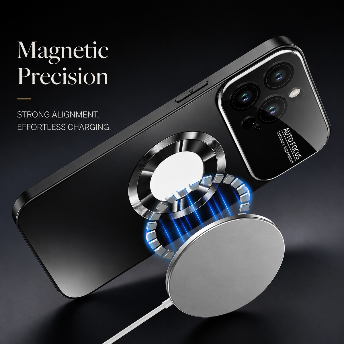Premium iPhone Case MagSafe Compatible Electroplated Glass Magnetic Shockproof Protective Cover Camera Lens Protection Slim Reflective Hard Back Design