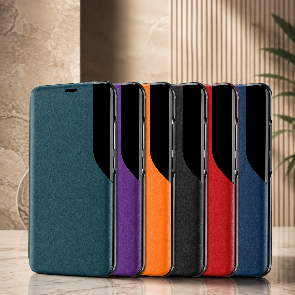 Premium iPhone Case MagSafe Compatible Flip Wallet Cover PU Leather Card Holder Kickstand Shockproof Full Protection Camera Lens Guard Slim Magnetic Design