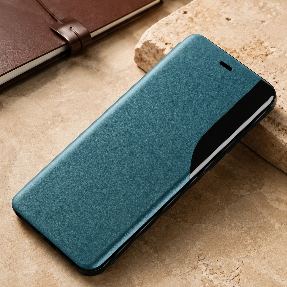 Premium iPhone Case MagSafe Compatible Flip Wallet Cover PU Leather Card Holder Kickstand Shockproof Full Protection Camera Lens Guard Slim Magnetic Design