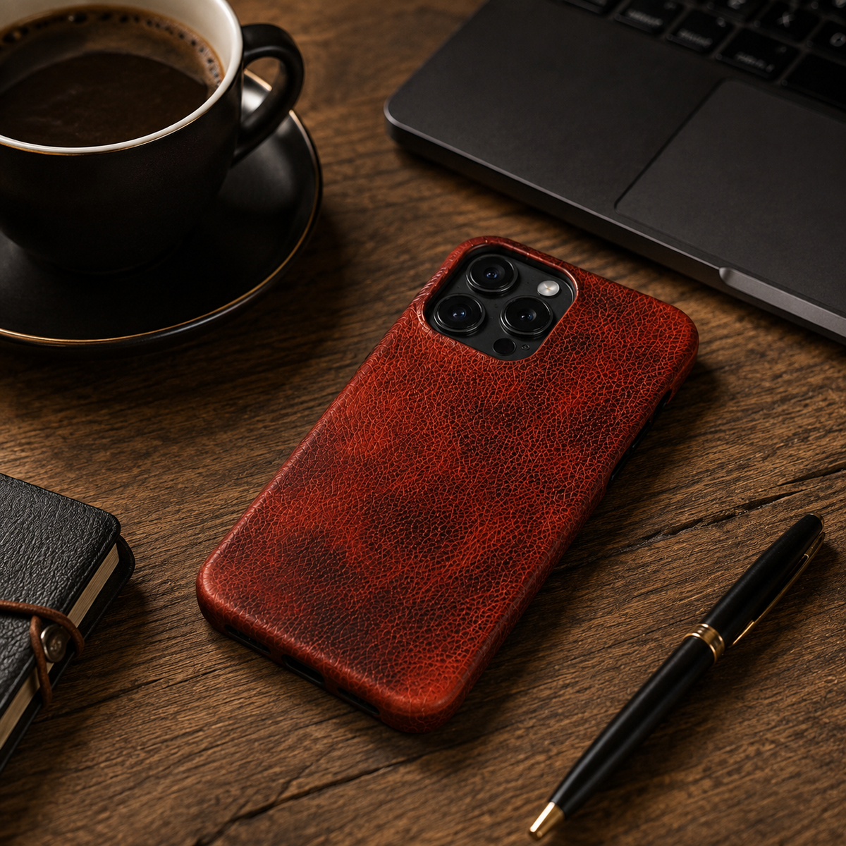 Premium iPhone Case MagSafe Compatible Genuine Leather Shockproof Protective Cover Strap Design Camera Lens Protection Slim Magnetic Carry Strap Design