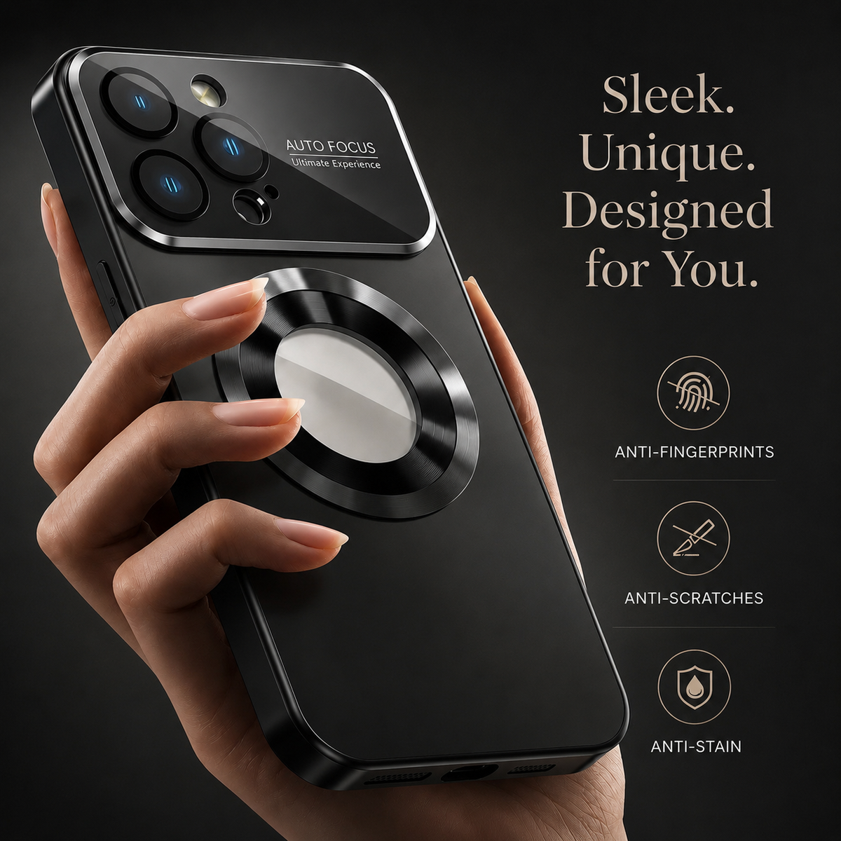 Premium iPhone Case MagSafe Compatible Glass Back Cover Magnetic Shockproof Protective Camera Lens Guard Anti Fingerprint Clear Slim Design