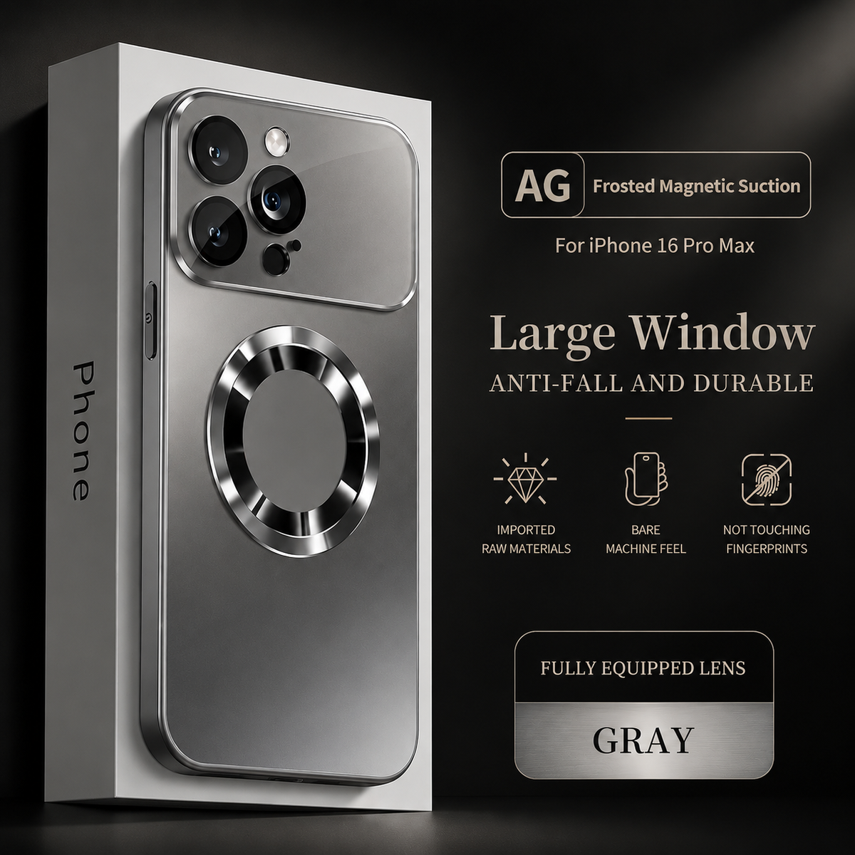 Premium iPhone Case MagSafe Compatible Glass Back Cover Magnetic Shockproof Protective Camera Lens Guard Anti Fingerprint Clear Slim Design