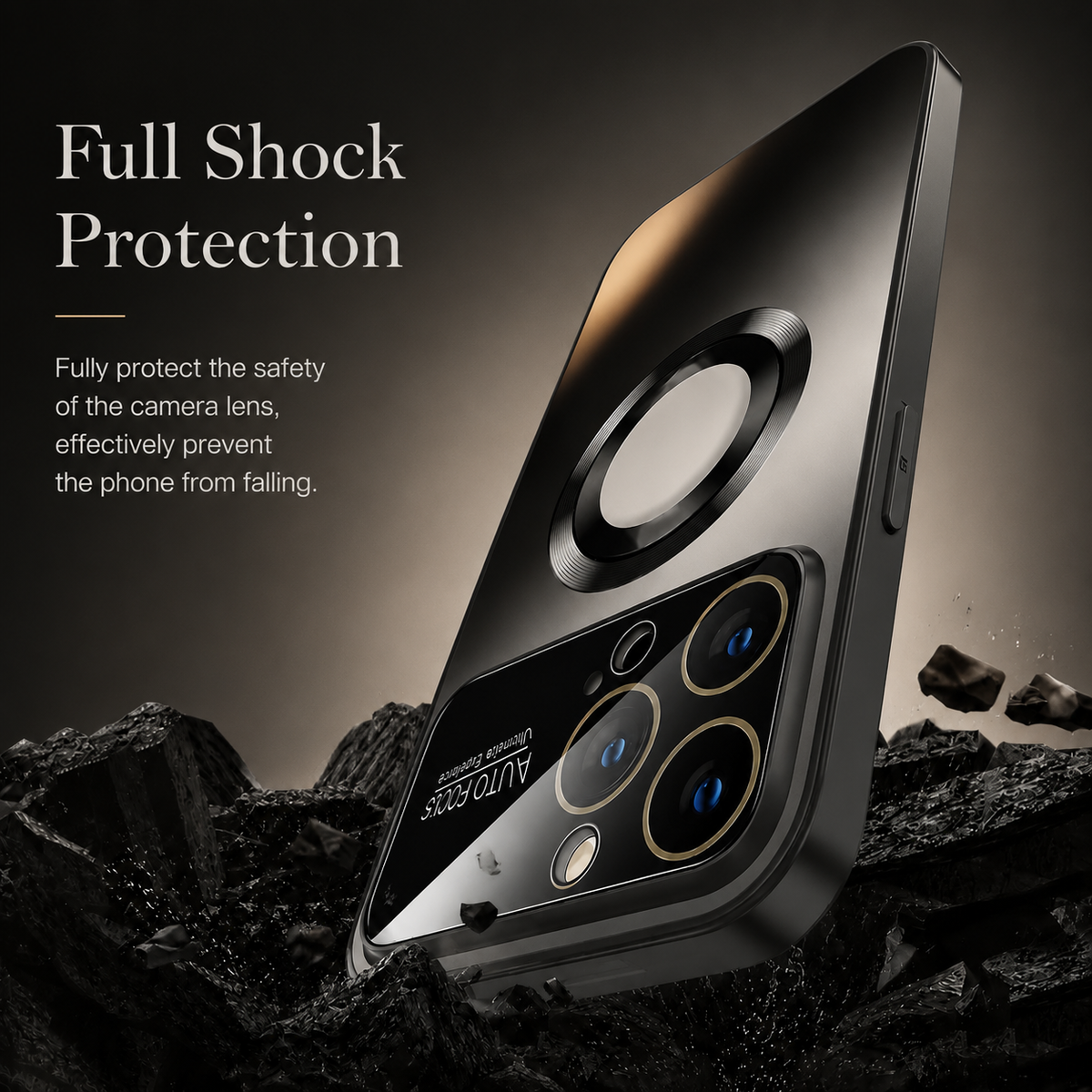 Premium iPhone Case MagSafe Compatible Glass Back Cover Magnetic Shockproof Protective Camera Lens Guard Anti Fingerprint Clear Slim Design