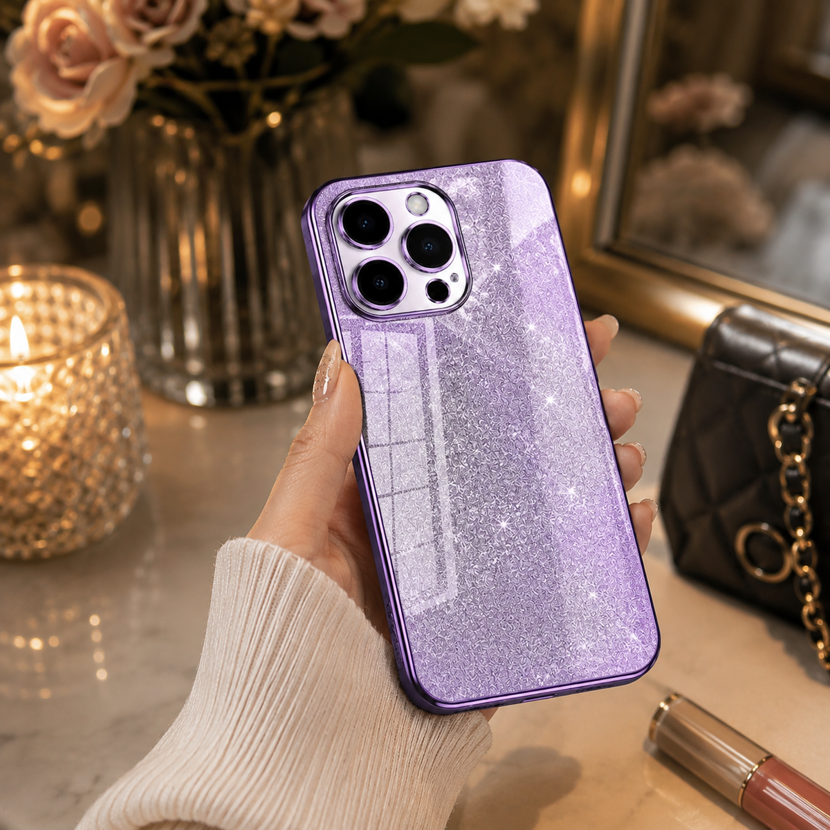 Premium iPhone Case MagSafe Compatible Glitter TPU Shockproof Protective Cover Camera Lens Protection Slim Magnetic Lightweight Scratch Resistant Design