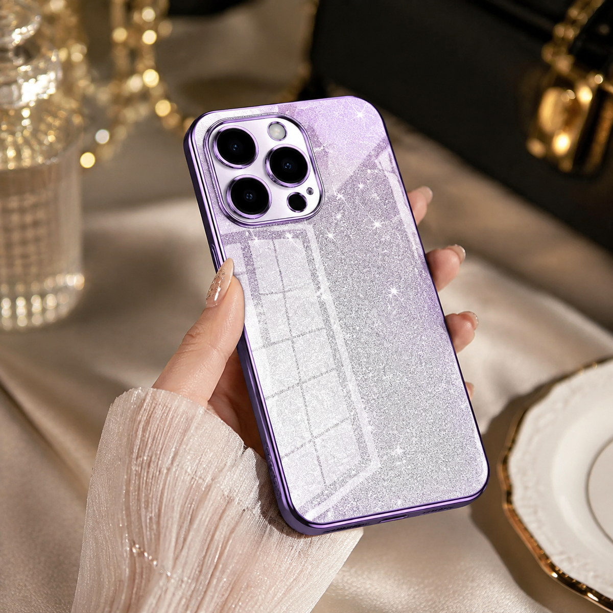 Premium iPhone Case MagSafe Compatible Glitter TPU Shockproof Protective Cover Camera Lens Protection Slim Magnetic Lightweight Scratch Resistant Design