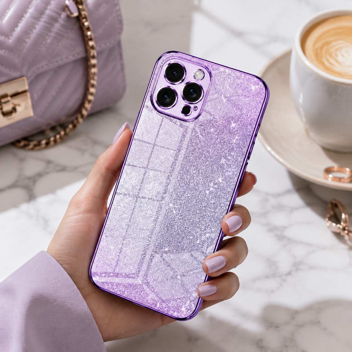 Premium iPhone Case MagSafe Compatible Glitter TPU Shockproof Protective Cover Camera Lens Protection Slim Magnetic Lightweight Scratch Resistant Design