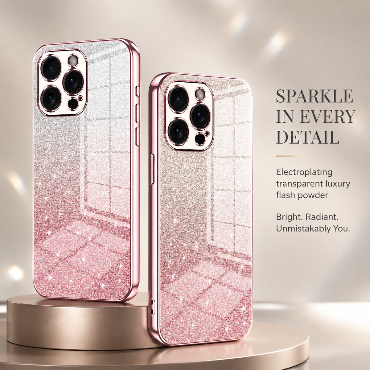 Premium iPhone Case MagSafe Compatible Glitter TPU Shockproof Protective Cover Camera Lens Protection Slim Magnetic Lightweight Scratch Resistant Design