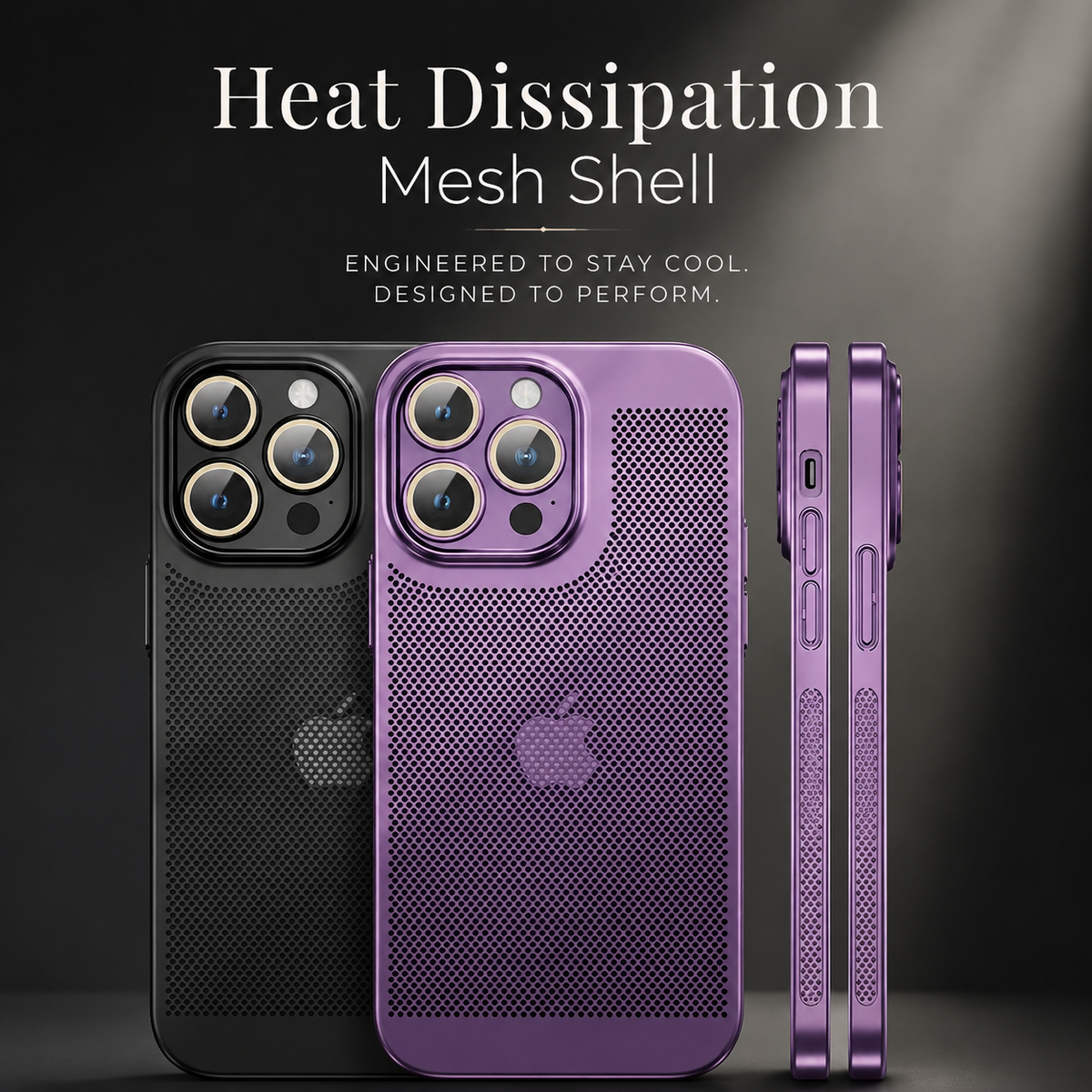 Premium iPhone Case MagSafe Compatible Honeycomb Texture Heat Dissipation Shockproof Protective Cover Camera Lens Protection Slim Design
