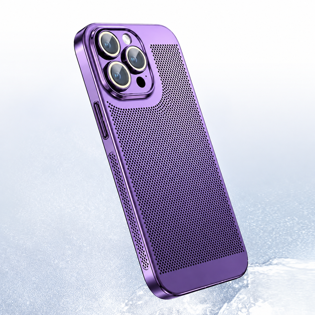 Premium iPhone Case MagSafe Compatible Honeycomb Texture Heat Dissipation Shockproof Protective Cover Camera Lens Protection Slim Design