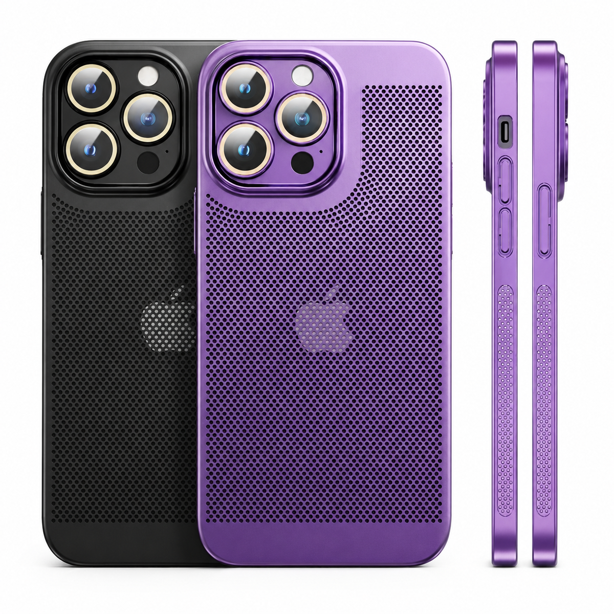Premium iPhone Case MagSafe Compatible Honeycomb Texture Heat Dissipation Shockproof Protective Cover Camera Lens Protection Slim Design