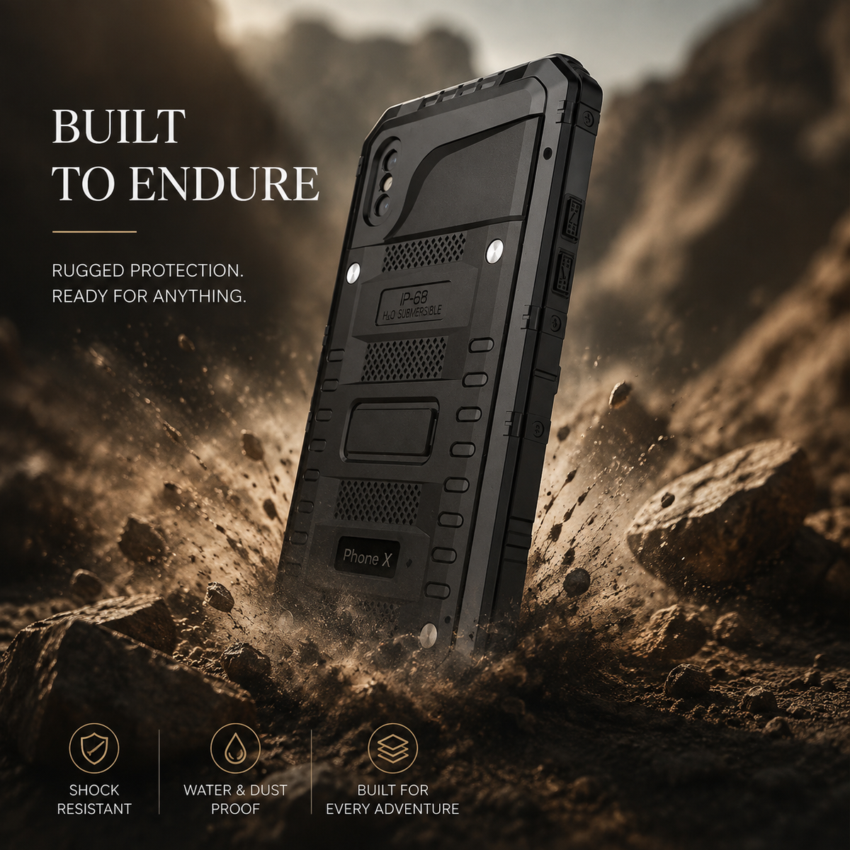 Premium iPhone Case MagSafe Compatible IP68 Waterproof Protective Cover Aluminum Armor Frame Camera Lens Guard Shockproof Full Body Design