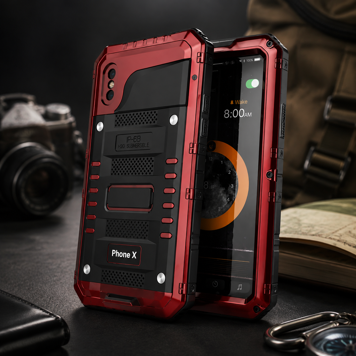 Premium iPhone Case MagSafe Compatible IP68 Waterproof Protective Cover Aluminum Armor Frame Camera Lens Guard Shockproof Full Body Design