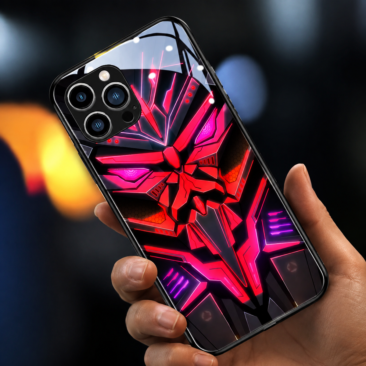 Premium iPhone Case MagSafe Compatible LED Notification Light Shockproof Protective Cover Mecha Design Camera Lens Protection Ultra Thin Slim Design