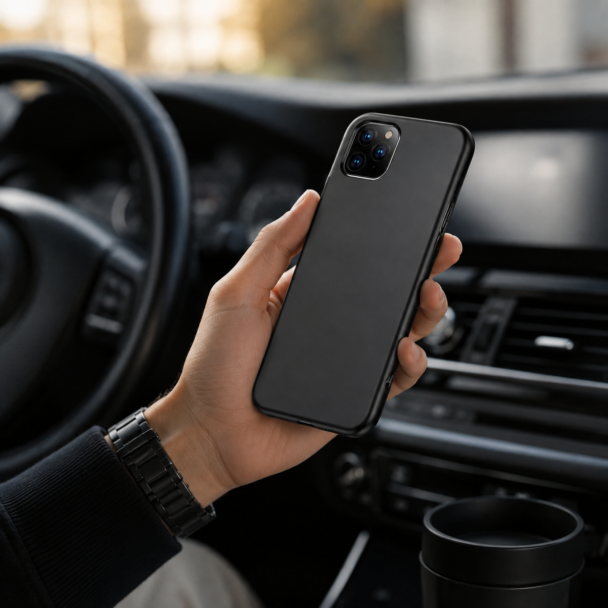 Premium iPhone Case MagSafe Compatible Magnetic Car Mount Matte Shockproof Protective Cover Camera Lens Protection Ultra Thin Slim Design