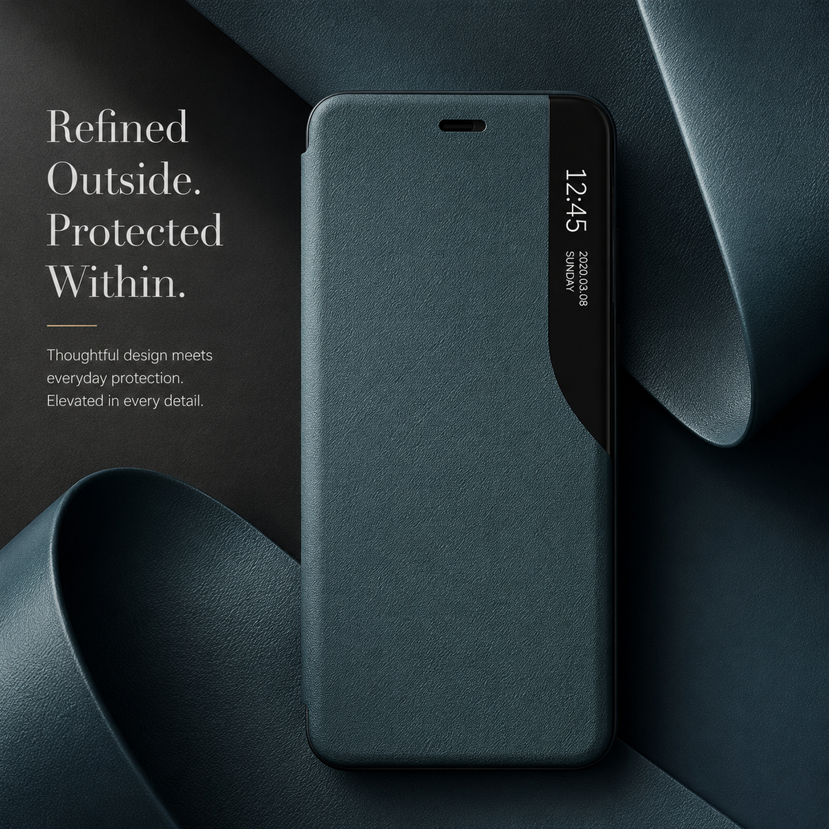 Premium iPhone Case MagSafe Compatible Magnetic Flip Wallet Cover PU Leather Card Holder Kickstand Shockproof Full Protection Camera Lens Guard Slim Design