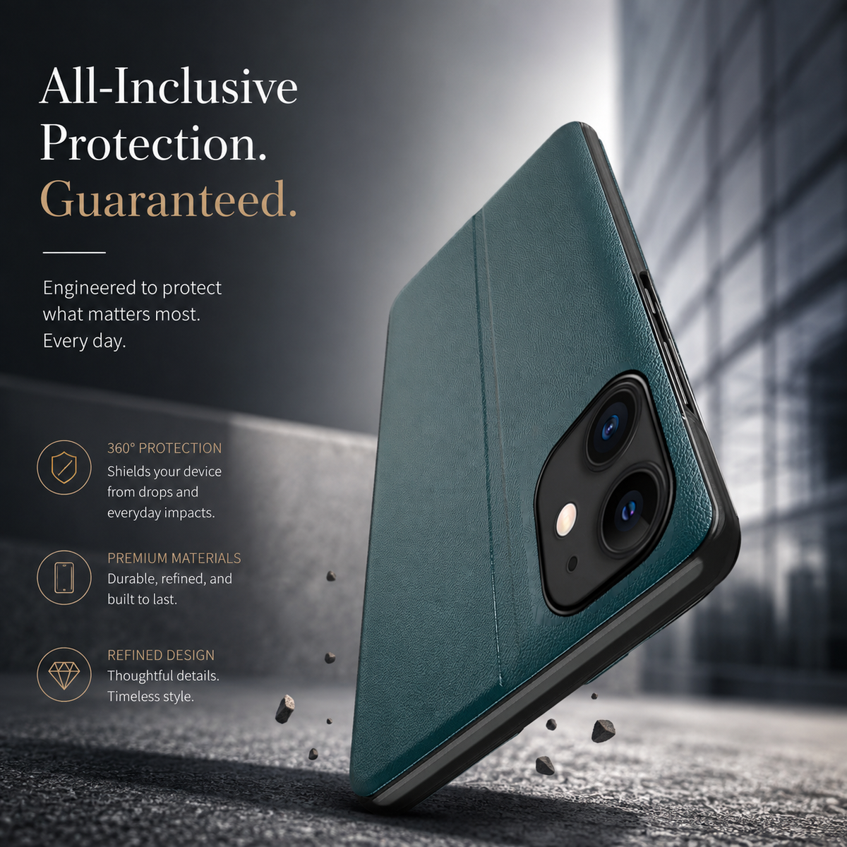 Premium iPhone Case MagSafe Compatible Magnetic Flip Wallet Cover PU Leather Card Holder Kickstand Shockproof Full Protection Camera Lens Guard Slim Design