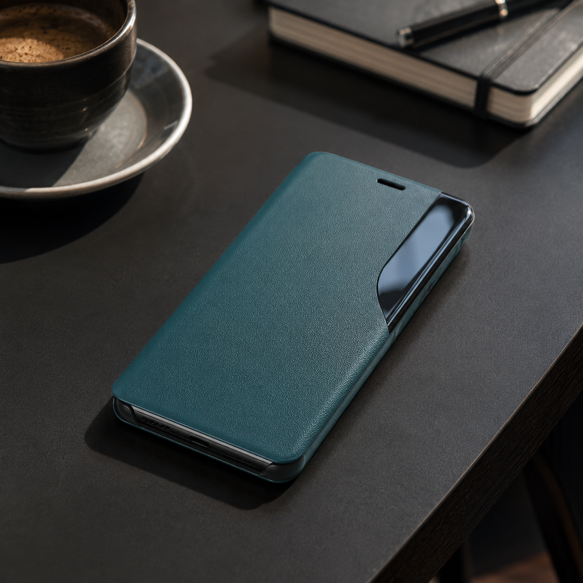 Premium iPhone Case MagSafe Compatible Magnetic Flip Wallet Cover PU Leather Card Holder Kickstand Shockproof Full Protection Camera Lens Guard Slim Design
