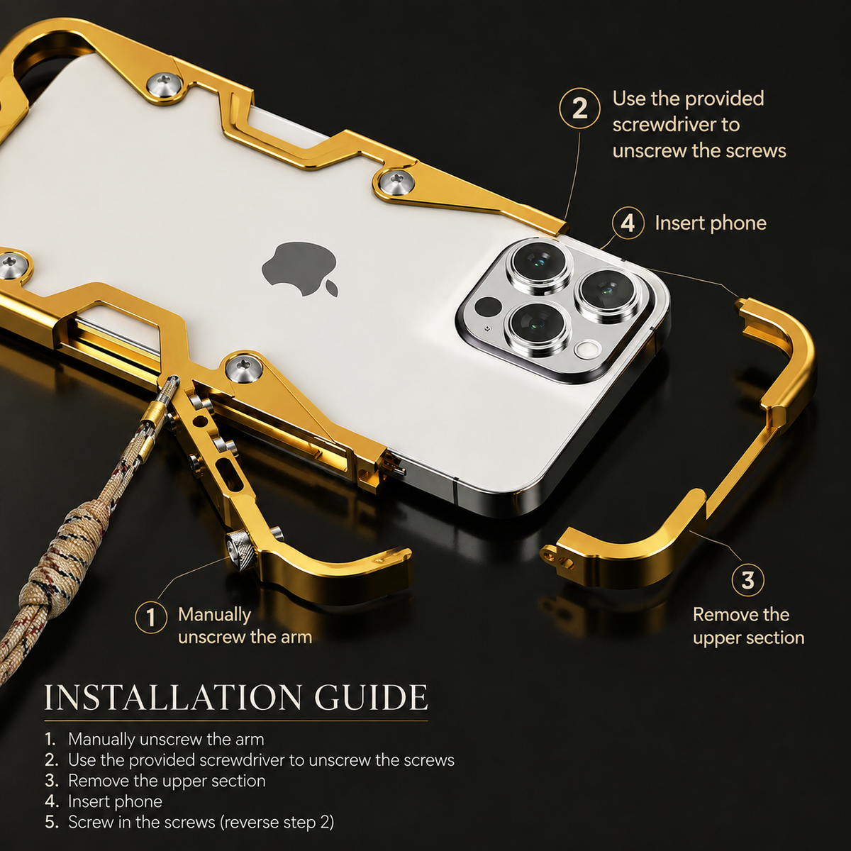Premium iPhone Case MagSafe Compatible Magnetic Protective Cover Aluminum Armor Bumper Frame Shockproof Heavy Duty Rugged Slim Design