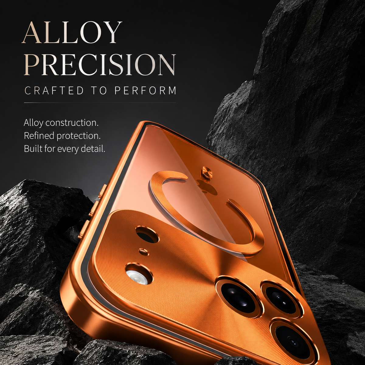 Premium iPhone Case MagSafe Compatible Magnetic Protective Cover Aluminum Frame Privacy Screen Protector Clear Back Shockproof Camera Lens Guard Slim Design