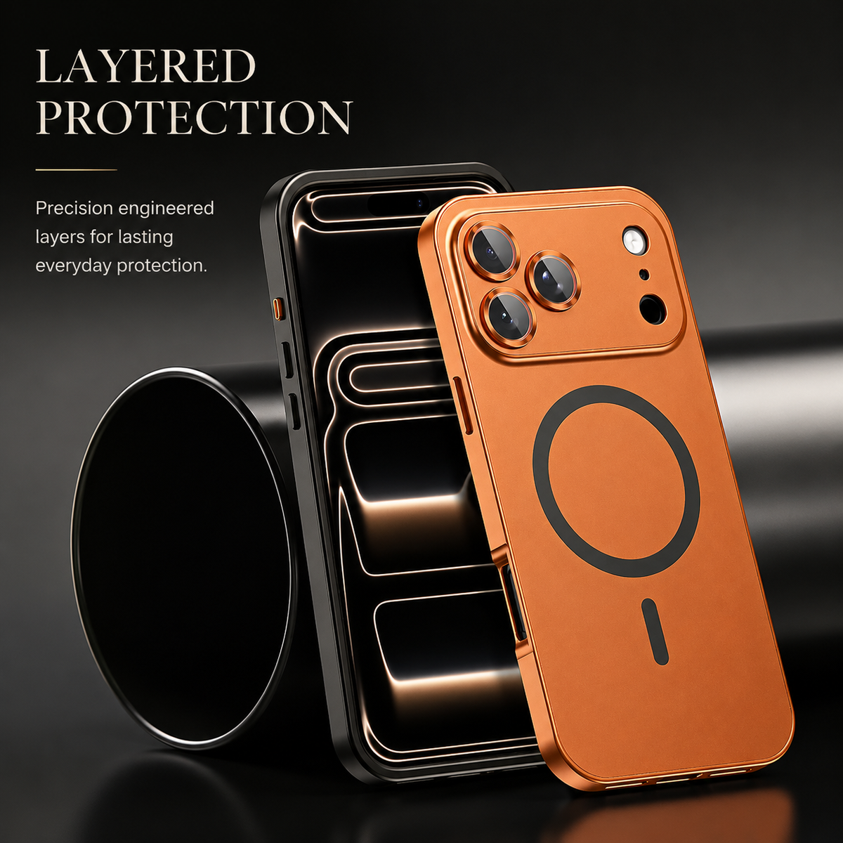 Premium iPhone Case MagSafe Compatible Magnetic Protective Cover Aluminum Metal Frame PC Back Shockproof Camera Lens Protection Ultra Thin Full Protection