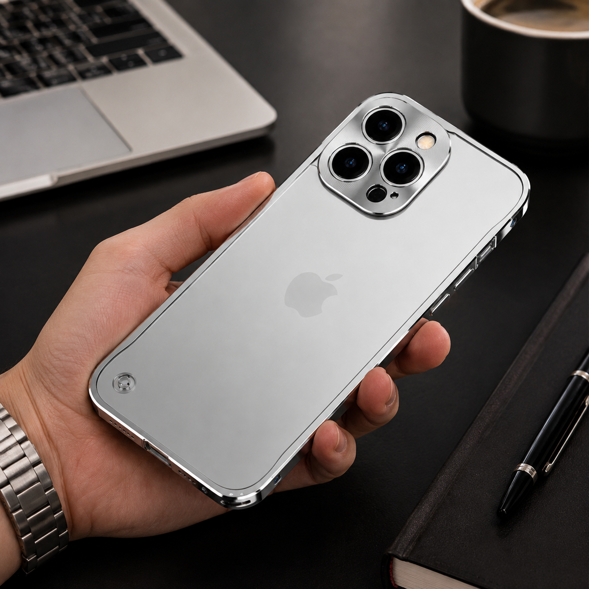 Premium iPhone Case MagSafe Compatible Magnetic Protective Cover Aluminum Metal Frame Shockproof Full Protection Camera Lens Guard Slim Design