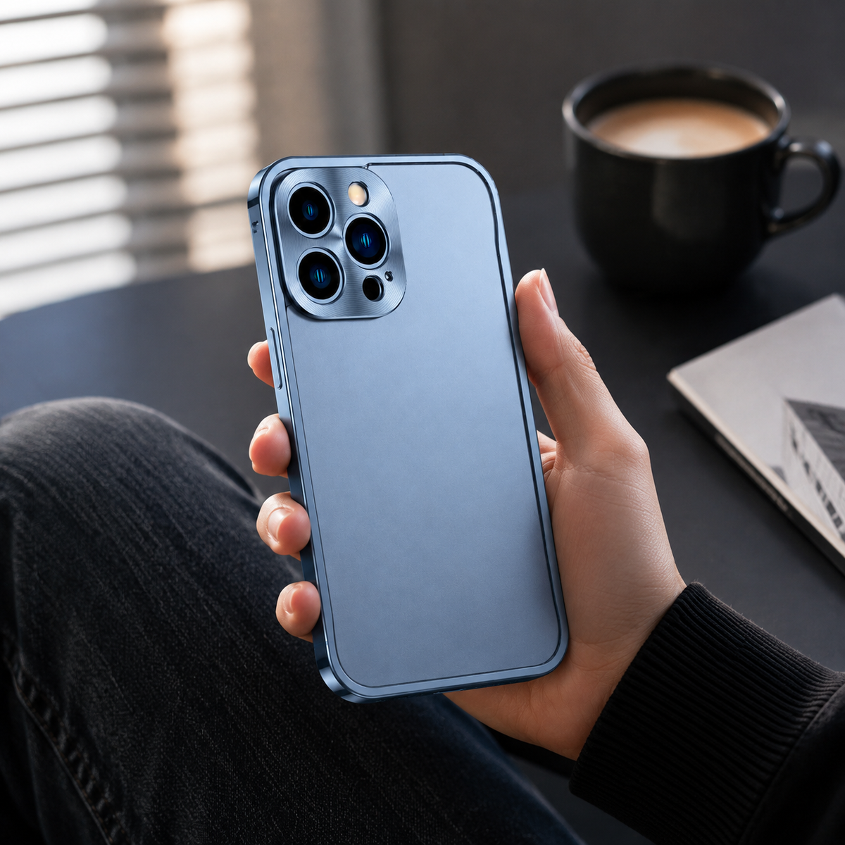 Premium iPhone Case MagSafe Compatible Magnetic Protective Cover Aluminum Metal Frame Shockproof Full Protection Camera Lens Guard Slim Design