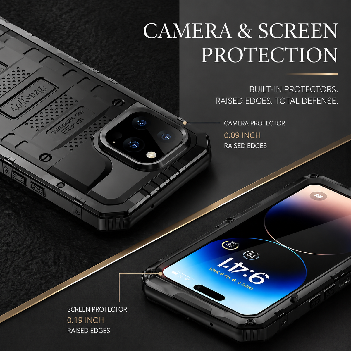 Premium iPhone Case MagSafe Compatible Magnetic Protective Cover IP68 Waterproof Aluminum Armor Frame Shockproof Full Body Protection Camera Lens Guard Rugged Design