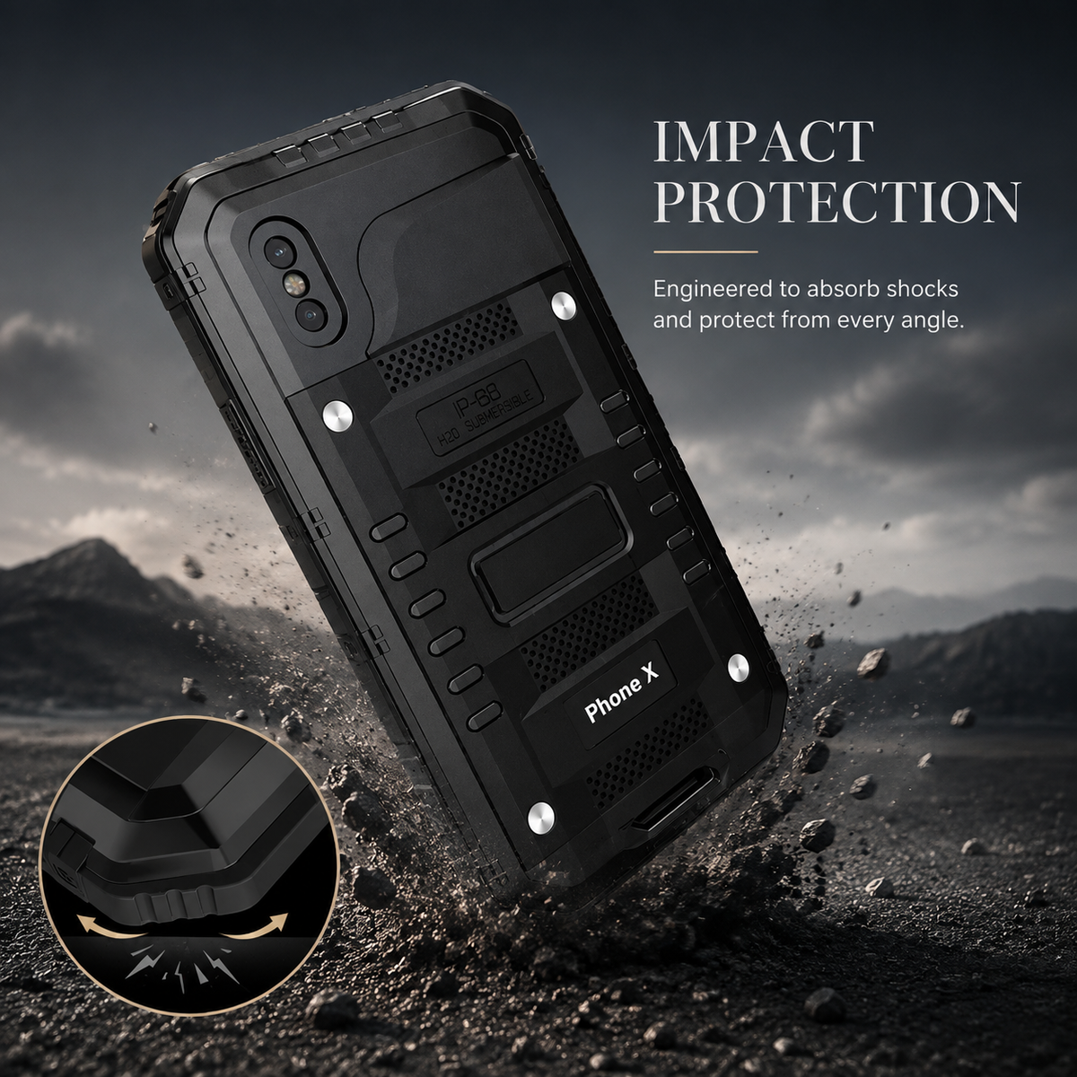 Premium iPhone Case MagSafe Compatible Magnetic Protective Cover IP68 Waterproof Aluminum Armor Frame Shockproof Full Body Protection Camera Lens Guard Rugged Design