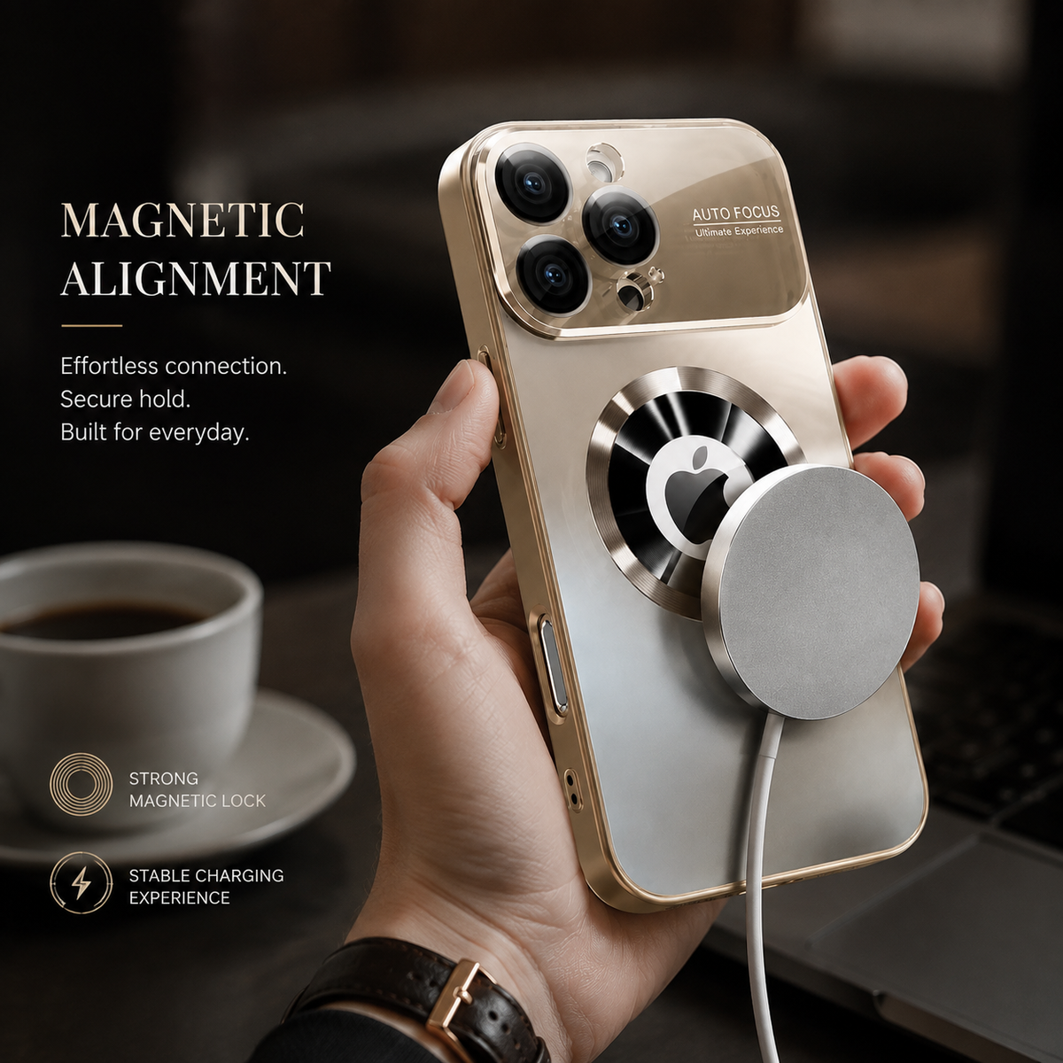 Premium iPhone Case MagSafe Compatible Magnetic Protective Cover Matte Finish Shockproof PC TPU Back Camera Lens Protection Slim Full Protection