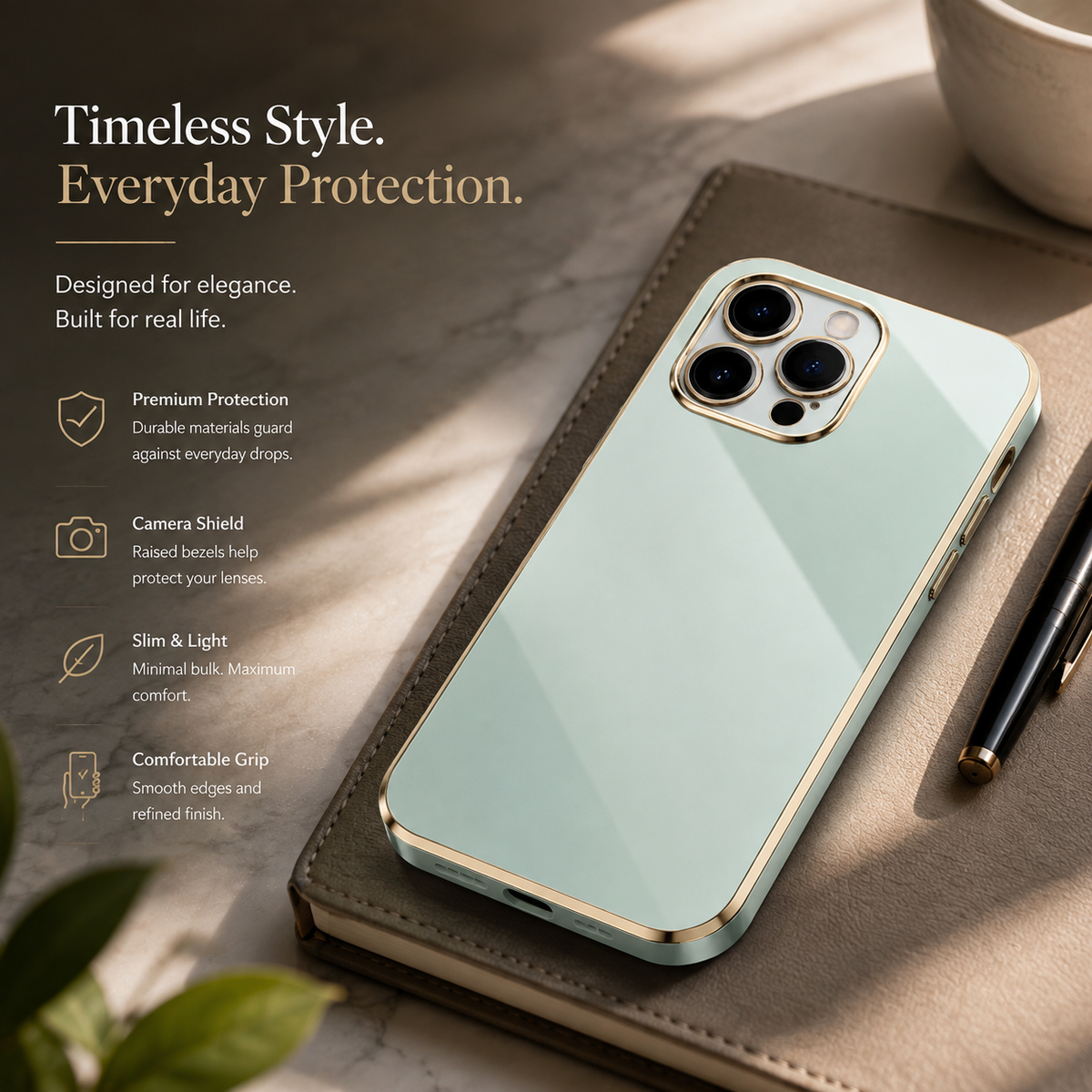 Premium iPhone Case MagSafe Compatible Magnetic Protective Cover Matte Silicone Plating Frame Shockproof Full Protection Camera Lens Guard Slim Design