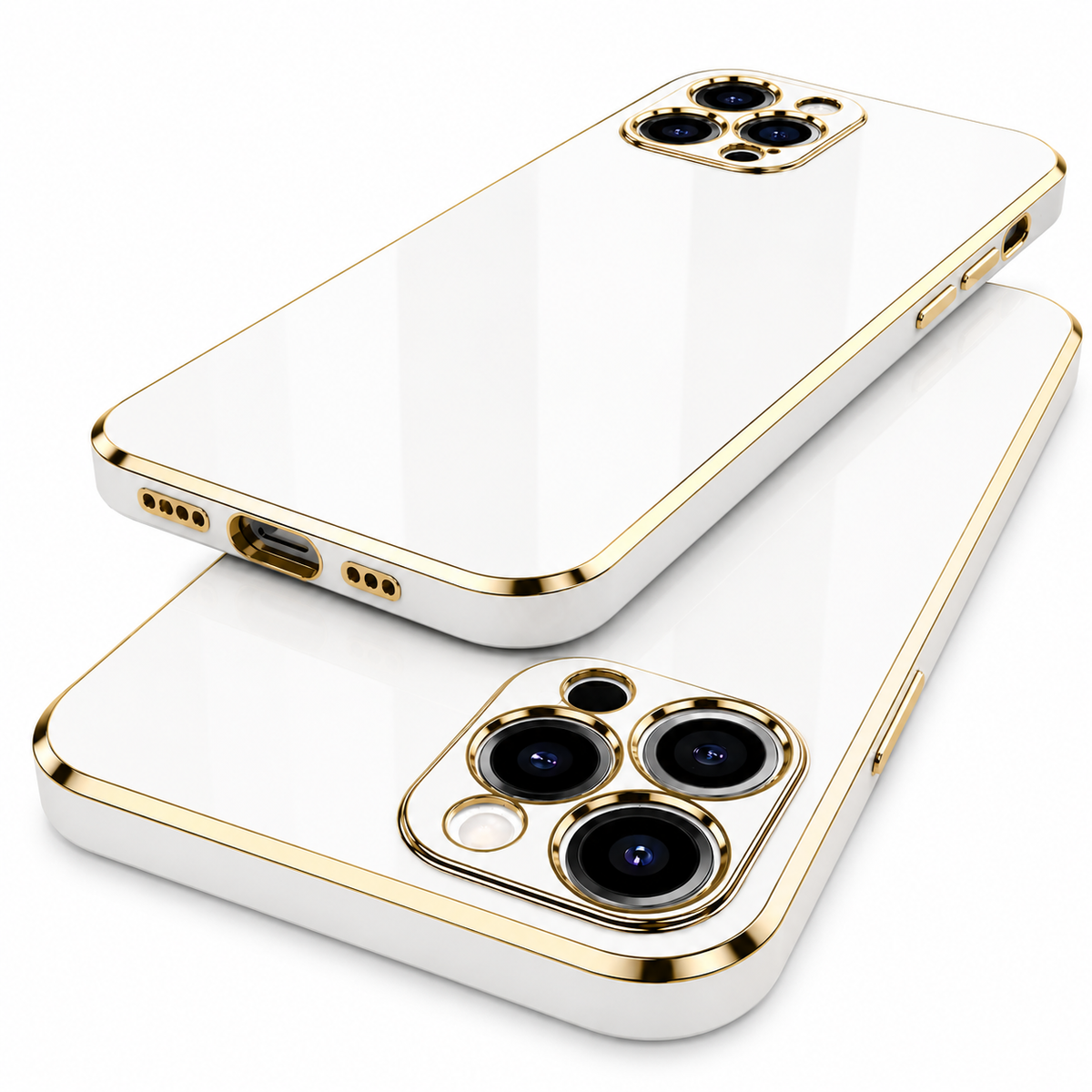 Premium iPhone Case MagSafe Compatible Magnetic Protective Cover Matte Silicone Plating Frame Shockproof Full Protection Camera Lens Guard Slim Design