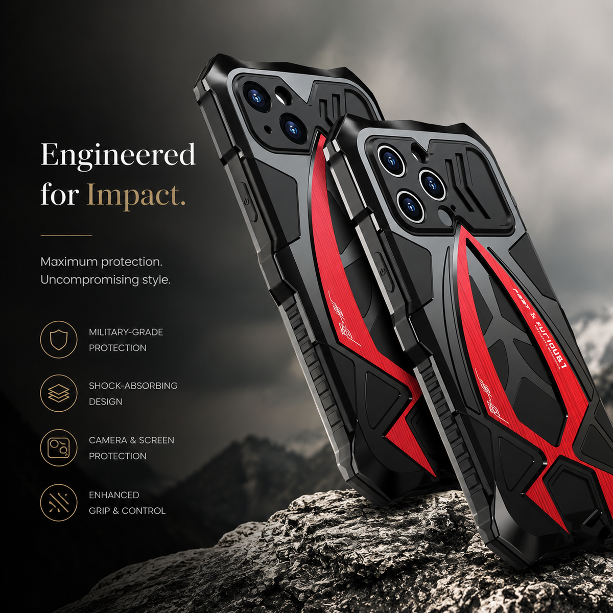 Premium iPhone Case MagSafe Compatible Magnetic Protective Cover Metal Armor Frame Shockproof TPU Interior Camera Lens Protection Ultra Thin Full Protection