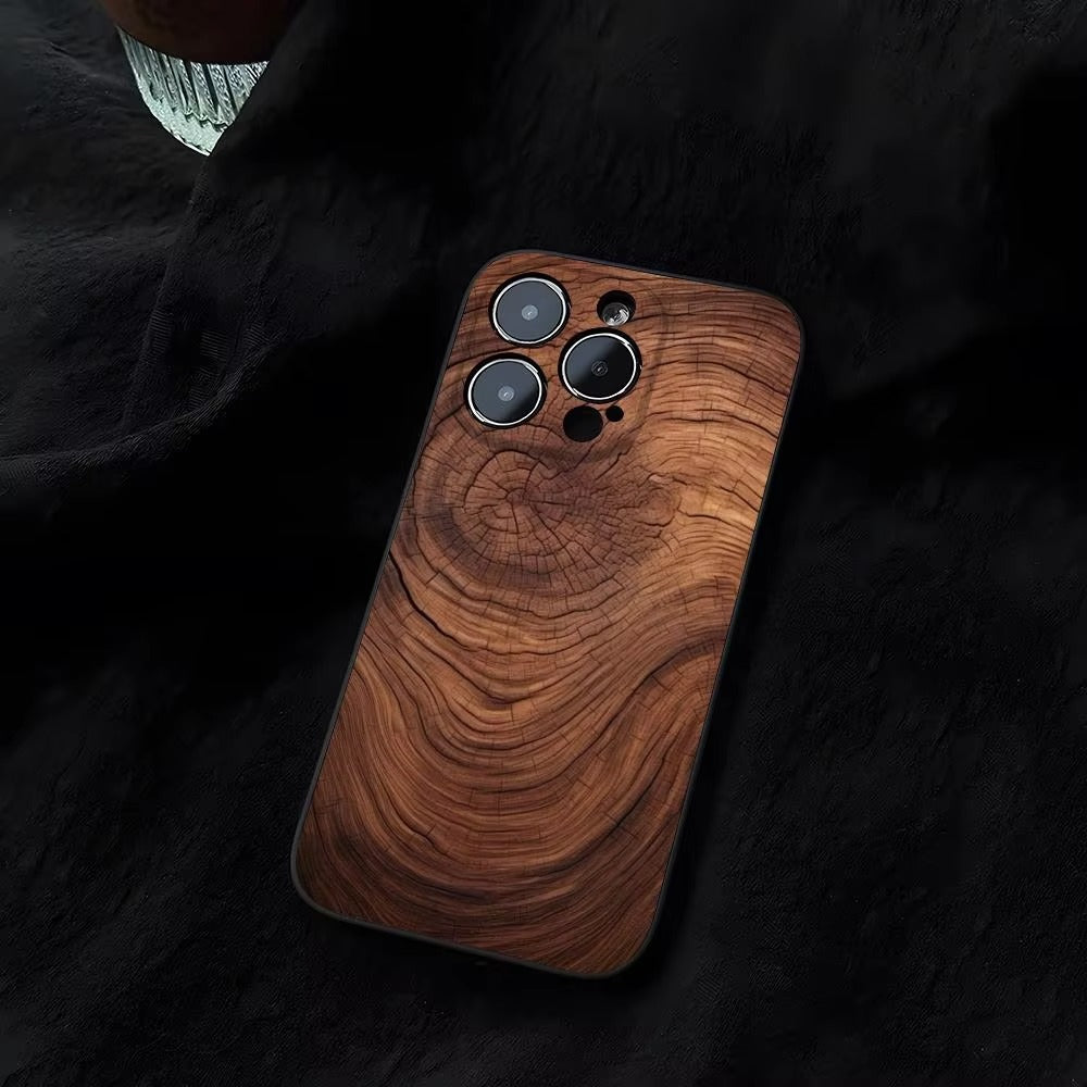 Premium iPhone Case MagSafe Compatible Magnetic Protective Cover Natural Wood Back Shockproof TPU Bumper Camera Lens Protection Ultra Thin Slim Design