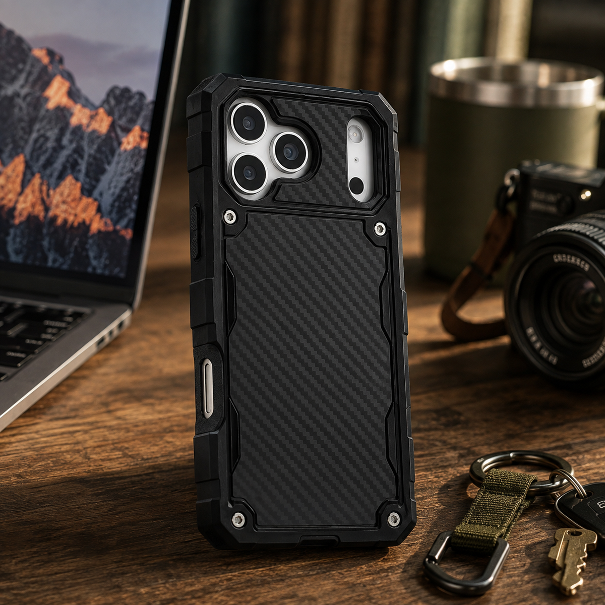 Premium iPhone Case MagSafe Compatible Magnetic Protective Cover Rugged Heavy Duty Shockproof Anti Slip Grip Military Grade Drop Protection Slim Durable Design