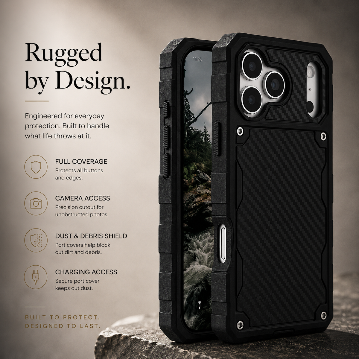 Premium iPhone Case MagSafe Compatible Magnetic Protective Cover Rugged Heavy Duty Shockproof Anti Slip Grip Military Grade Drop Protection Slim Durable Design