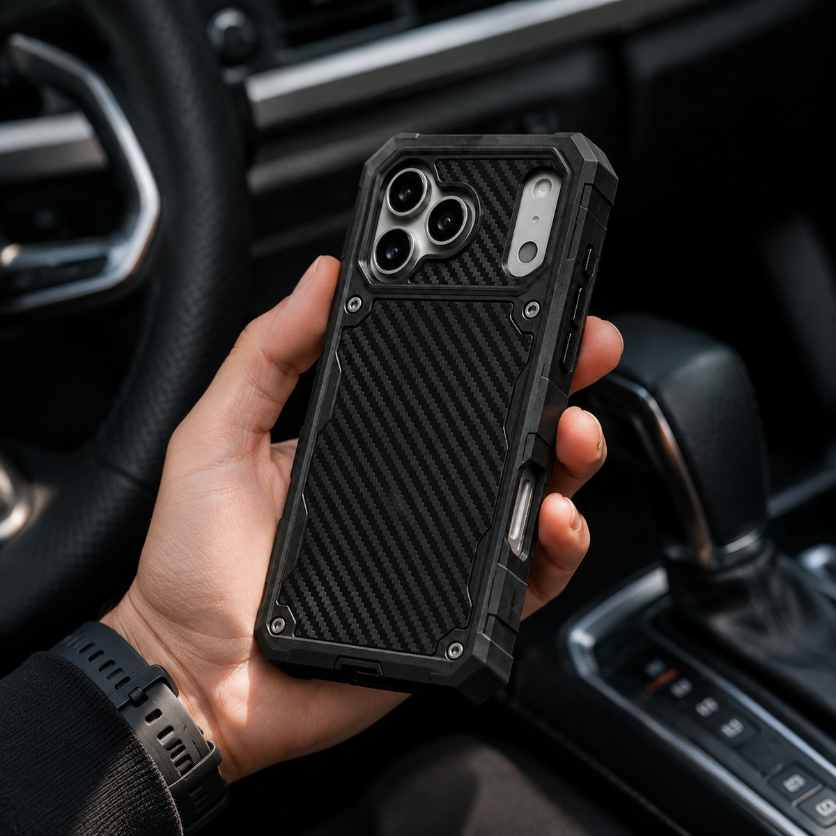 Premium iPhone Case MagSafe Compatible Magnetic Protective Cover Rugged Heavy Duty Shockproof Anti Slip Grip Military Grade Drop Protection Slim Durable Design