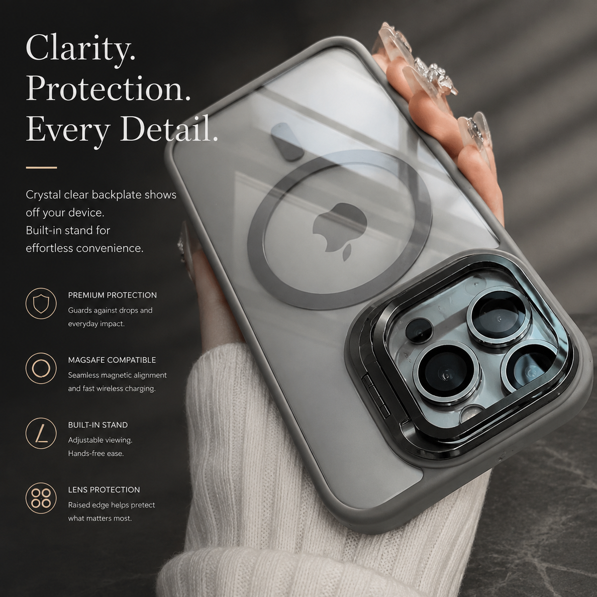 Premium iPhone Case MagSafe Compatible Magnetic Protective Cover Shockproof Bumper Full Body Protection Camera Lens Guard Slim Durable Design
