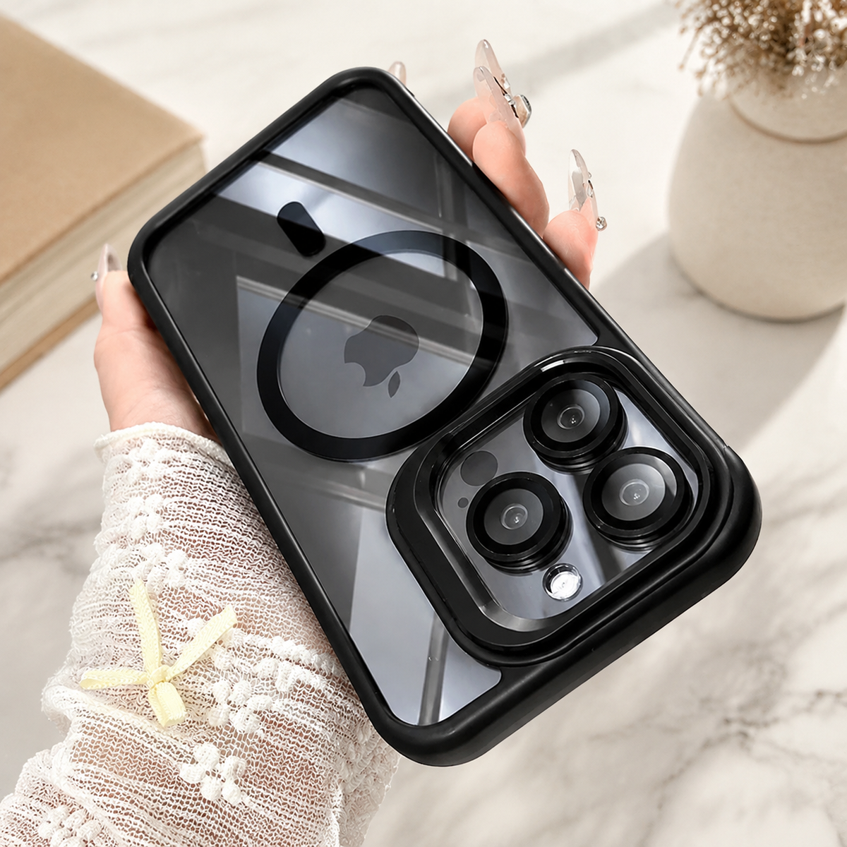 Premium iPhone Case MagSafe Compatible Magnetic Protective Cover Shockproof Bumper Full Body Protection Camera Lens Guard Slim Durable Design