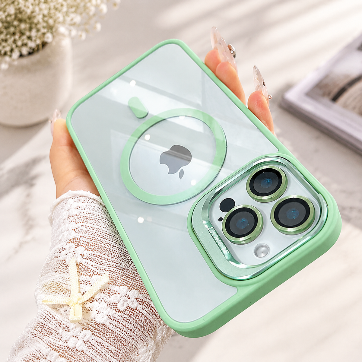 Premium iPhone Case MagSafe Compatible Magnetic Protective Cover Shockproof Bumper Full Body Protection Camera Lens Guard Slim Durable Design