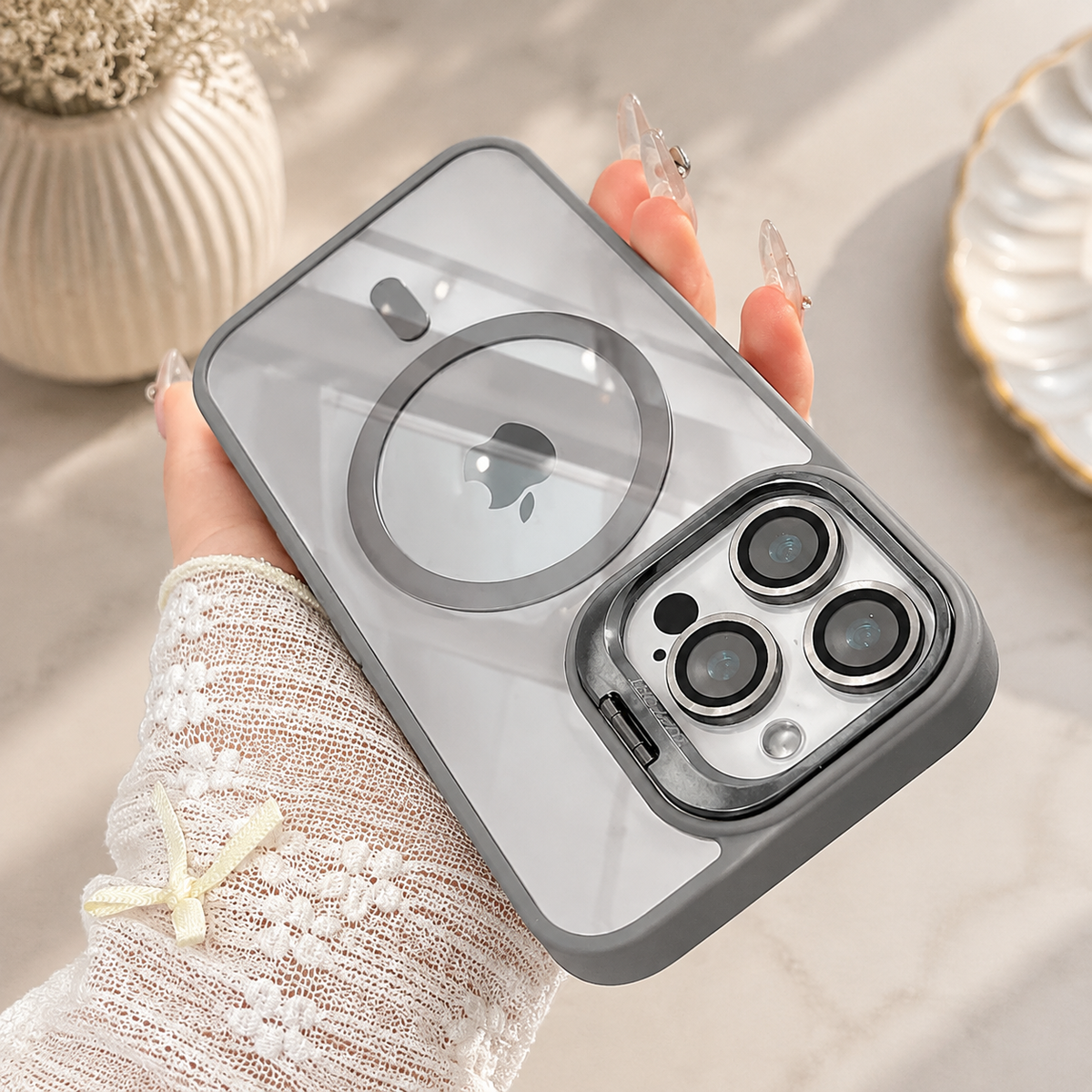Premium iPhone Case MagSafe Compatible Magnetic Protective Cover Shockproof Bumper Full Body Protection Camera Lens Guard Slim Durable Design