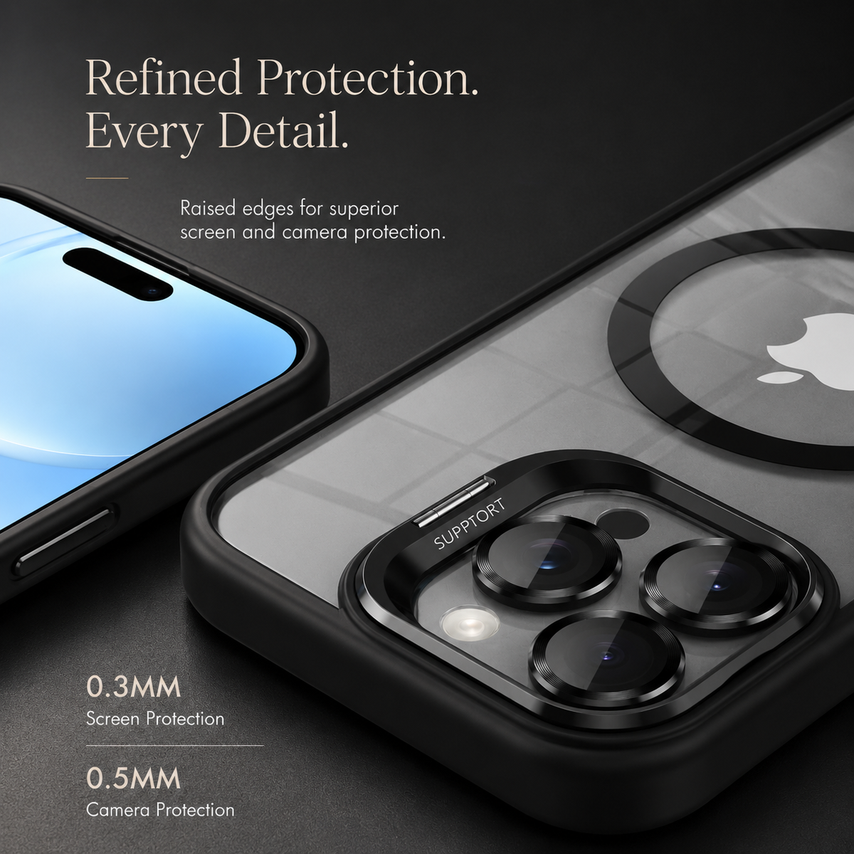 Premium iPhone Case MagSafe Compatible Magnetic Protective Cover Shockproof Bumper Full Body Protection Camera Lens Guard Slim Durable Design